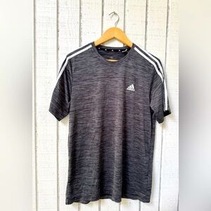 Adidas Men's Gray Tee with White Accents Primegreen Medium NWOT.